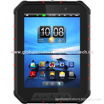 Rugged Shock-proof Waterproof Tablet PC with IP68 Level, 12,000mAh Rechargeable